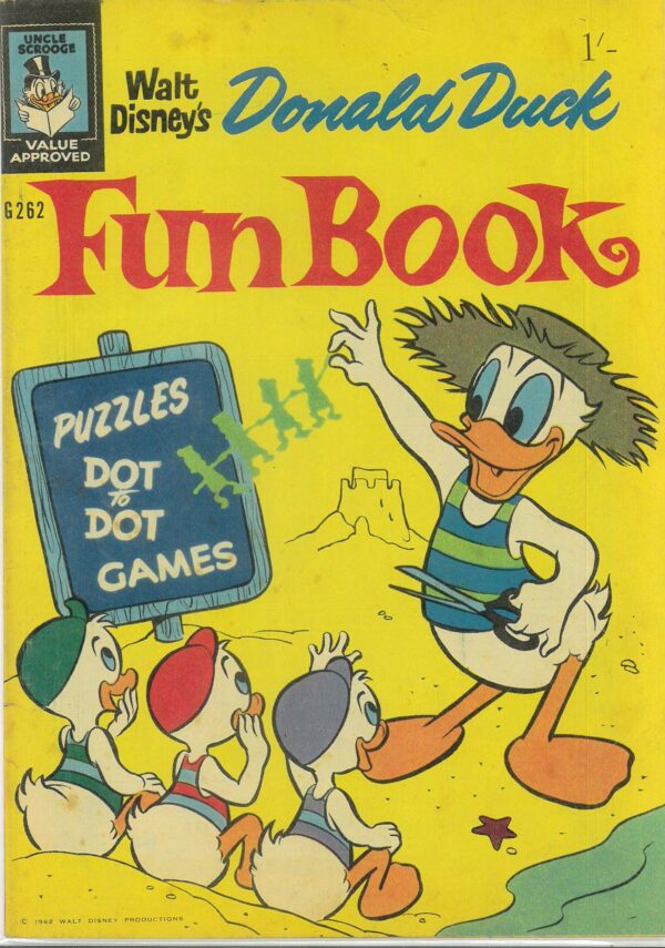 WALT DISNEY’S COMICS GIANT (G SERIES) (1951-1978) #262: Donald Duck Fun Book – FN
