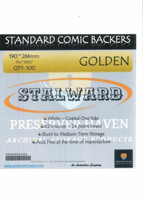 STALWARD BOARDS #3: Golden Age (100pk) (190x266mm / 7.5×10.5 inch)