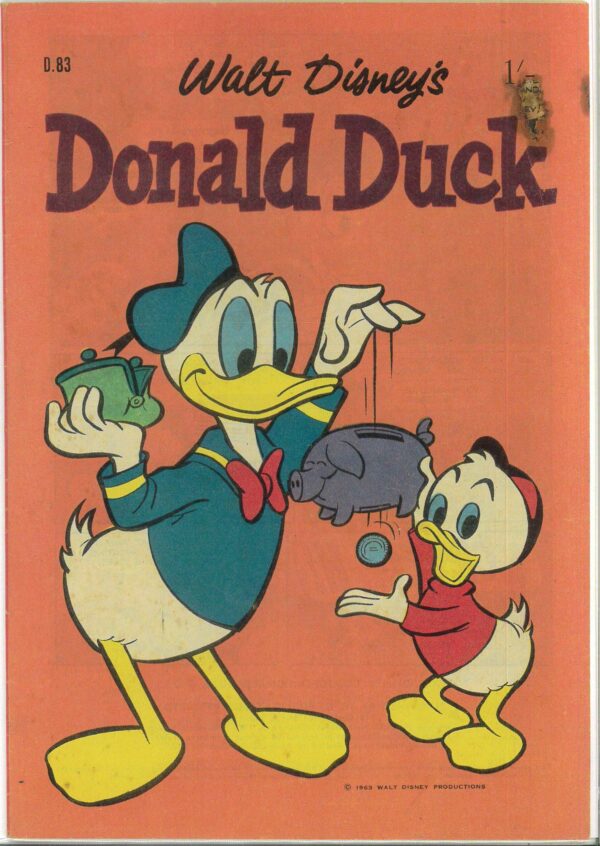 WALT DISNEY’S DONALD DUCK (D SERIES) (1956-1978) #83: Million Dollar Rock, Untitles – VG