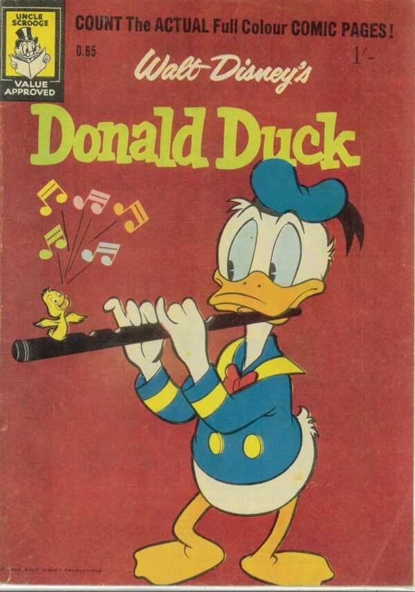 WALT DISNEY’S DONALD DUCK (D SERIES) (1956-1978) #65: Operation Silver, Peanut Predicament, TV Jeebies – FN