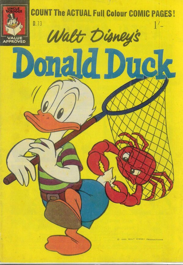 WALT DISNEY’S DONALD DUCK (D SERIES) (1956-1978) #73: A Real Coat Getter, Pup Problem, Self-Made Hero, Letter P:FN