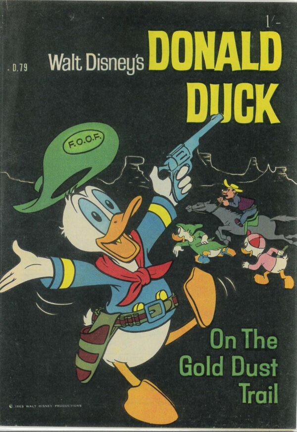 WALT DISNEY’S DONALD DUCK (D SERIES) (1956-1978) #79: On/Gold Dust Trail, Getting/Vote, Worthy Win, Rustlers VF/NM