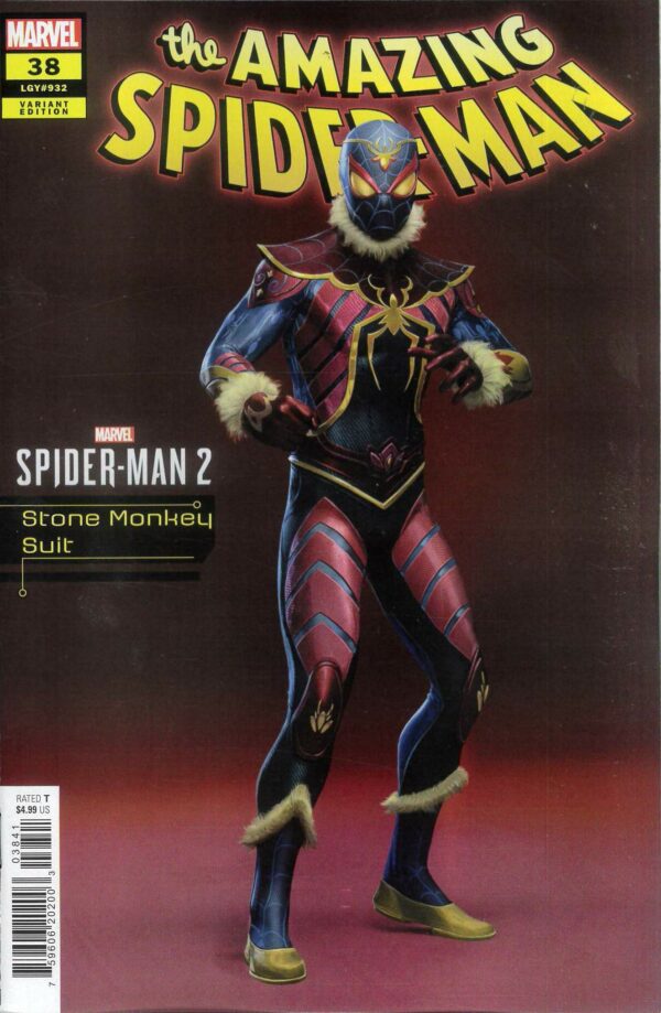 AMAZING SPIDER-MAN (2022 SERIES) #38: Stone Monkey Suit cover (Marvels Spider-man 2)