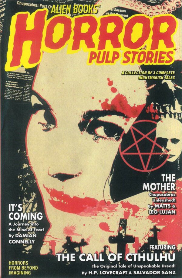 ALIEN BOOKS HORROR PULP STORIES: Damian Connelly cover A