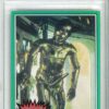 STAR WARS TOPPS 1977 SERIES 4 TRADING CARD SINGLE #207: C-3PO Iconic Golden Rod variant: Halo Graded 8.5 (NM-MT+)
