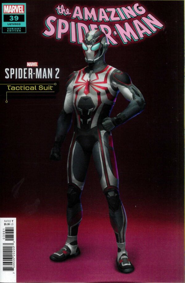 AMAZING SPIDER-MAN (2022 SERIES) #39: Tactical Suit cover F (Marvel’s Spider-man 2)