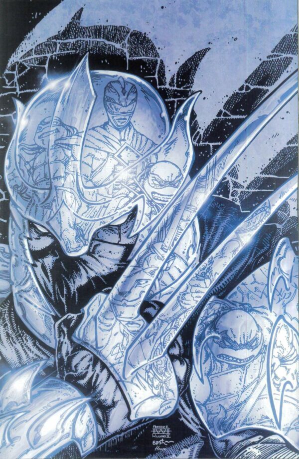 POWER RANGERS/TEENAGE MUTANT NINJA TURTLES II #1: B&W Edition (Reveal cover E)