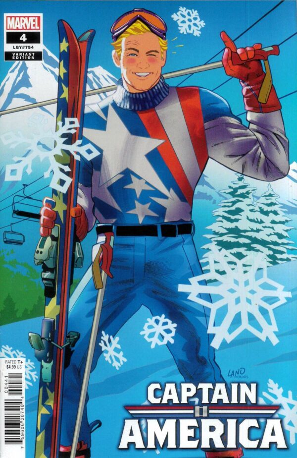 CAPTAIN AMERICA (2023 SERIES) #4: Greg Land Ski Chalet cover D