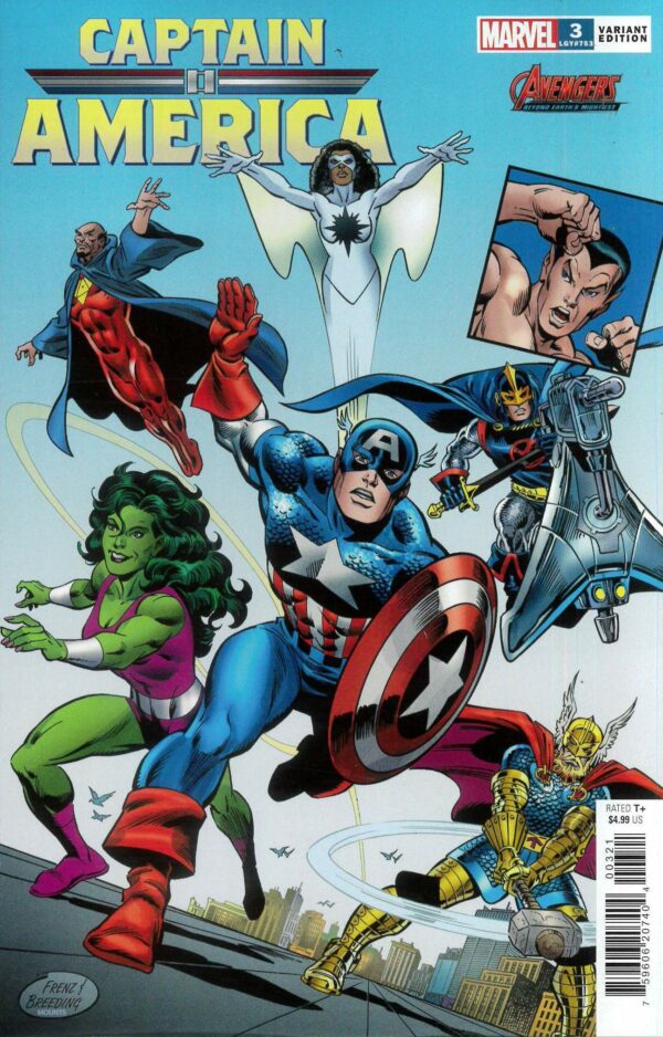 CAPTAIN AMERICA (2023 SERIES) #3: Ron Frenz Avengers 60th Anniversary cover B