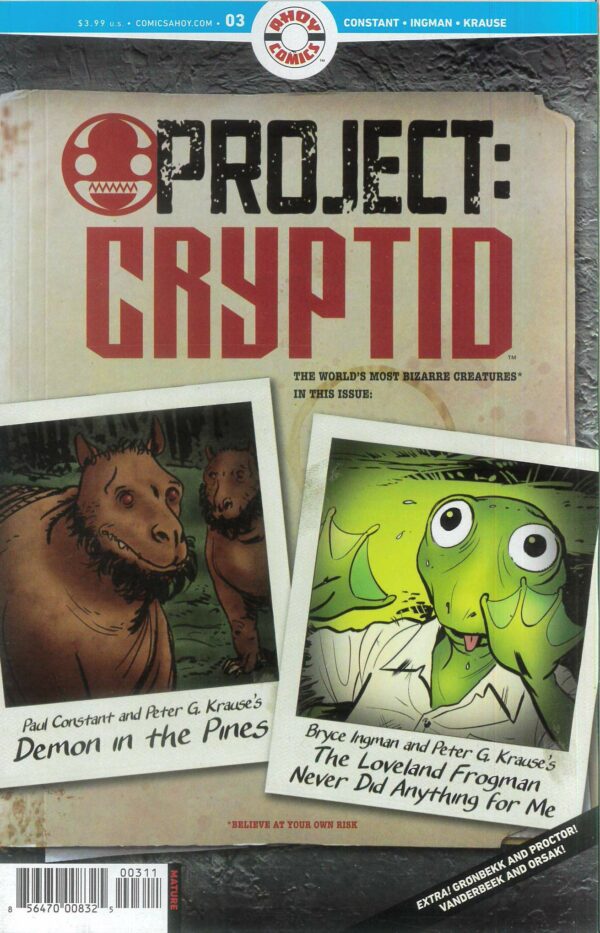 PROJECT CRYPTID #3: Peter Krause cover A