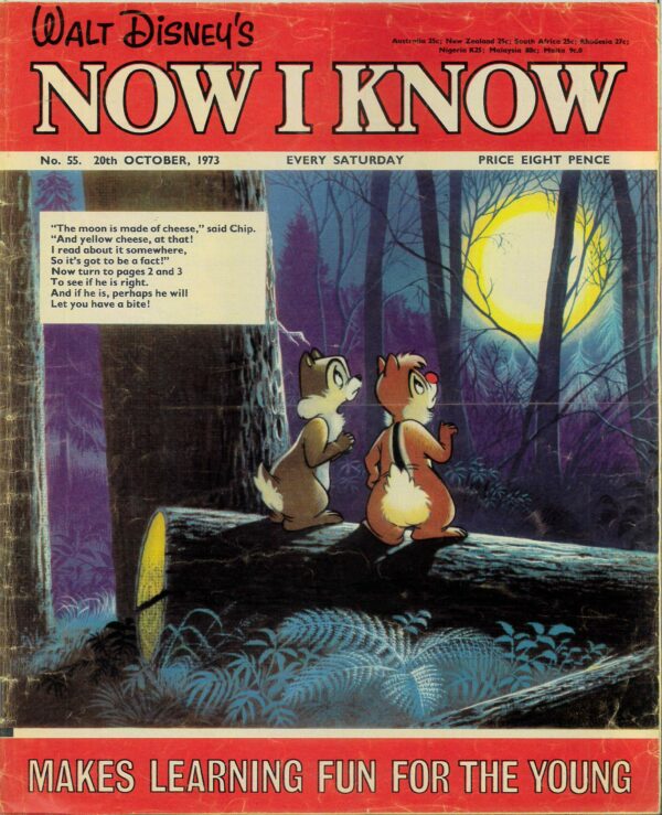 WALT DISNEY’S NOW I KNOW (1972-1973 SERIES) #55: GD (back cover panel cut)