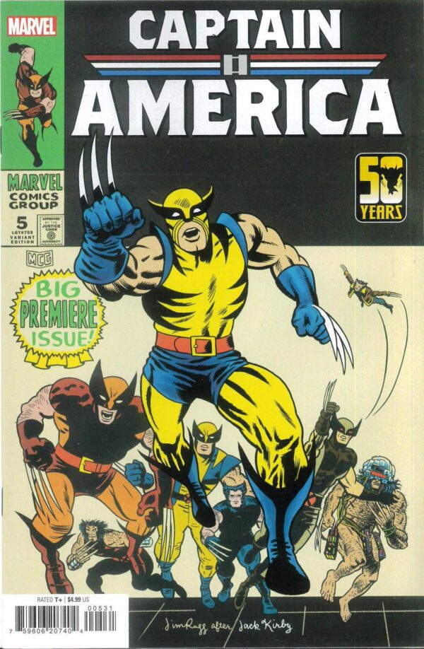 CAPTAIN AMERICA (2023 SERIES) #5: Jim Rugg Wolverine Wolverine Wolverine cover C