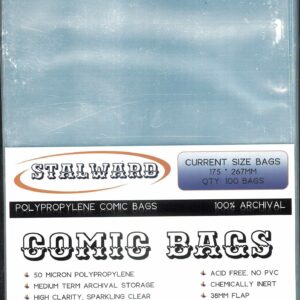 COMIC BAGS: STALLWARD #1: Current Size 100 pack (175x267mm)