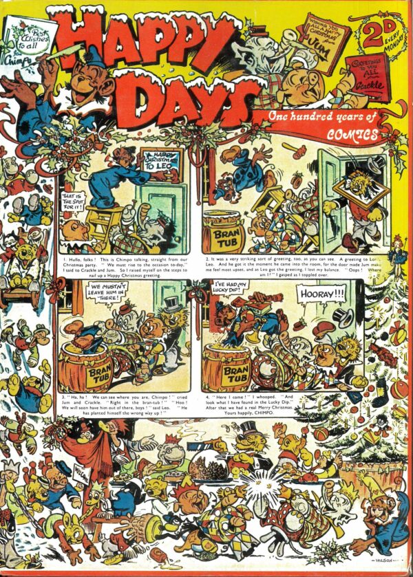 HAPPY DAYS: 100 YEARS OF COMICS (HC): by Dennis Gifford (1st Ed) – FN/VF