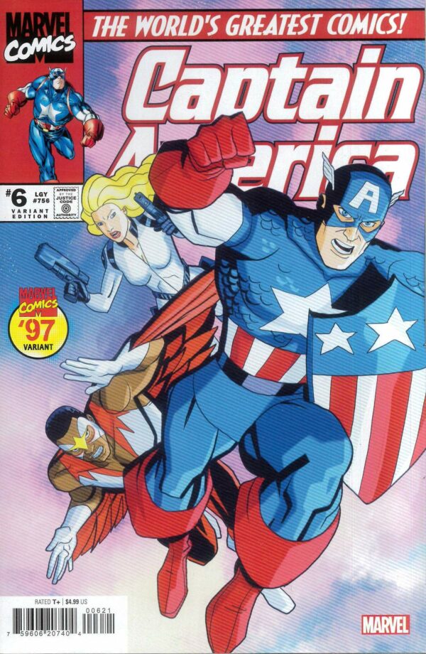 CAPTAIN AMERICA (2023 SERIES) #6: Pete Woods Marvel ’97 cover B