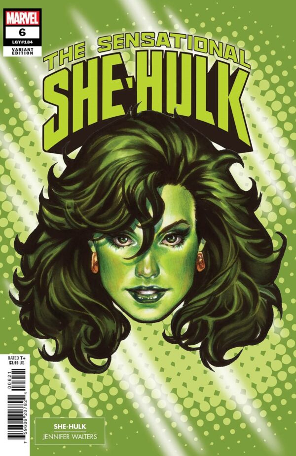 SENSATIONAL SHE-HULK (2023 SERIES) #6: Mark Brooks Headshot cover B