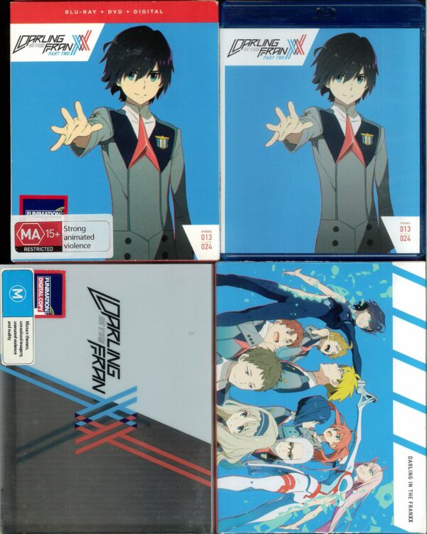 PRELOVED BLU-RAYS #106: Darling in the Franxx Ltd ed Pt 1&2 box + DVD Funimation NM