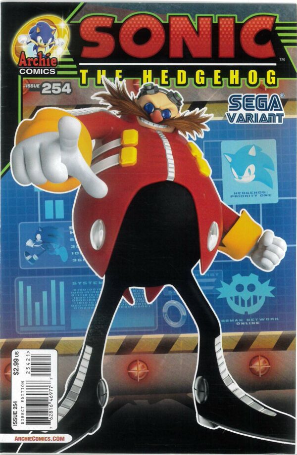 SONIC THE HEDGEHOG (1993-2017 SERIES) #254: #254 Sega cover