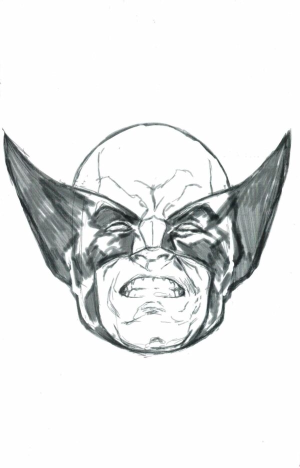 WEAPON X-MEN #1: Mark Brooks virgin Sketch Headshot RI cover R