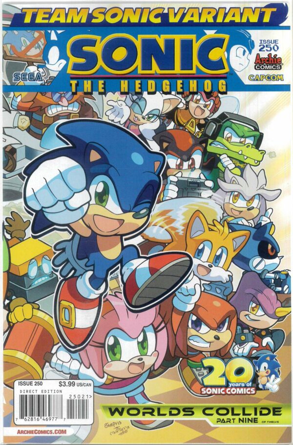 SONIC THE HEDGEHOG (1993-2017 SERIES) #250: #250 Team Sonic/Team Mega Man Chibi cover 50/50 split