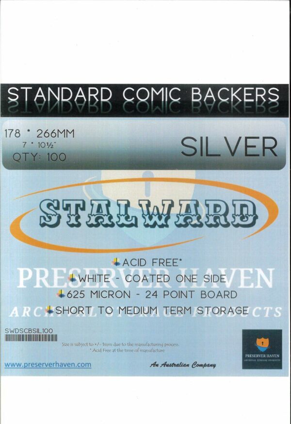 STALWARD BOARDS #2: Silver Age (100pk) (178x266mm / 7 x 10.5 inch)