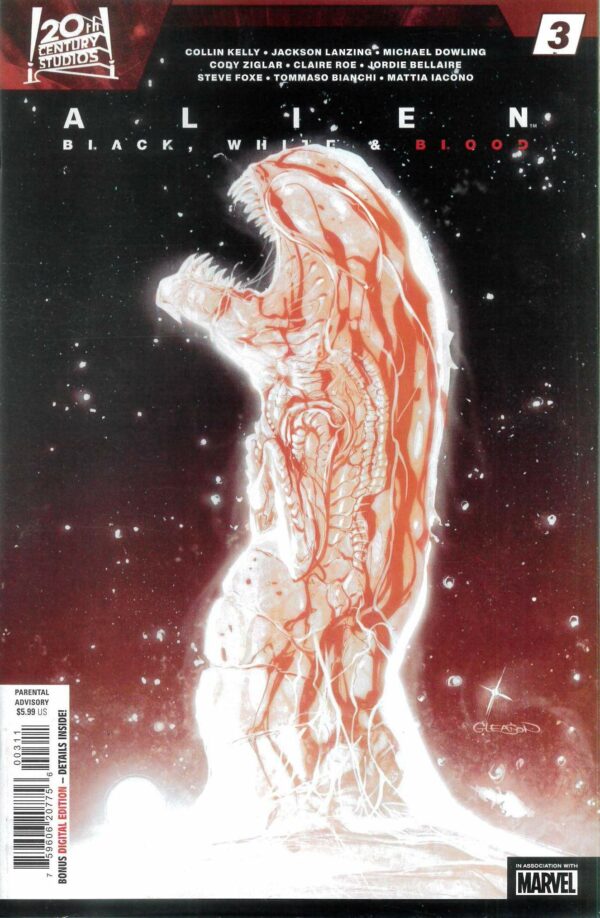 ALIEN: BLACK, WHITE AND BLOOD #3: Patrick Gleason cover A