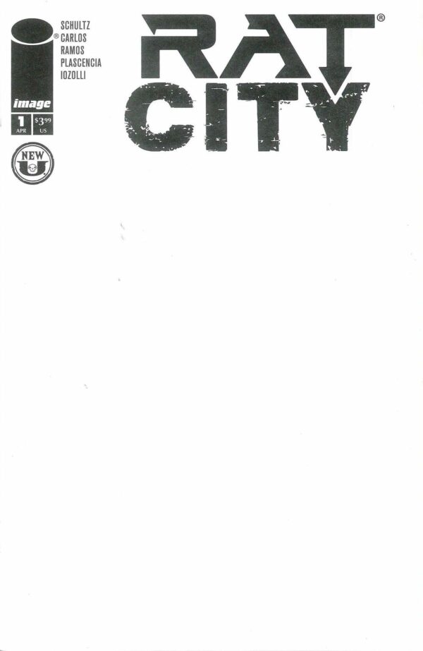 RAT CITY #1: Blank Sketch cover B