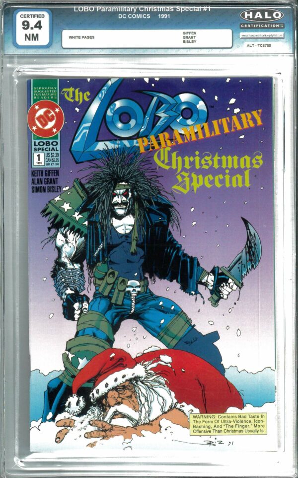 LOBO PARAMILITARY CHRISTMAS SPECIAL #1: Simon Bisley – Halo graded 9.4 (NM)