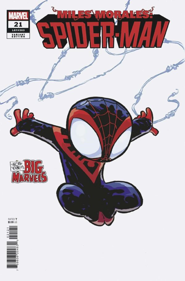 MILES MORALES: SPIDER-MAN (2023 SERIES) #21: Skottie Young Big Marvel cover B