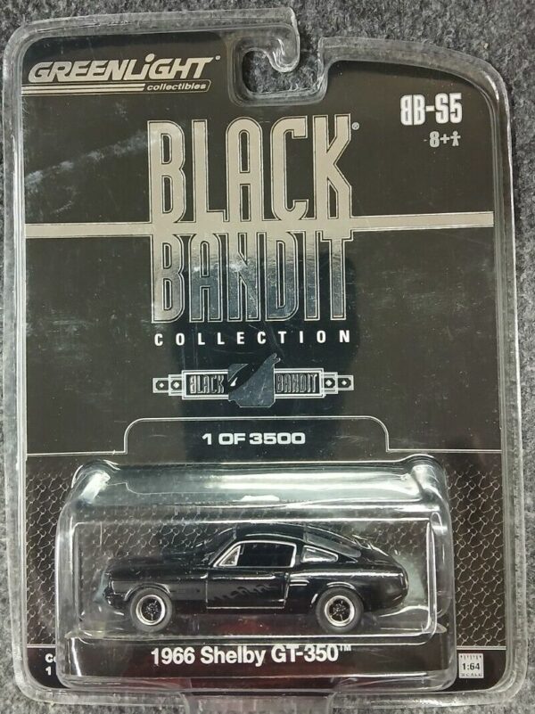 GREENLIGHT 1-64 SERIES BLACK BANDIT DIE CAST CARS #501: 1966 Shelby GT-350 (Series 5)