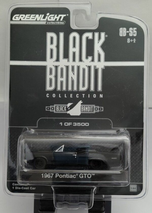 GREENLIGHT 1-64 SERIES BLACK BANDIT DIE CAST CARS #503: 1967 Pontiac GTO (Series 5)