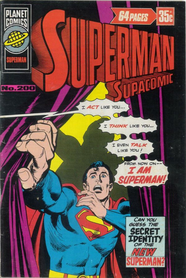 SUPERMAN SUPACOMIC (1958-1982 SERIES) #200: Neal Adams Deadman – VF