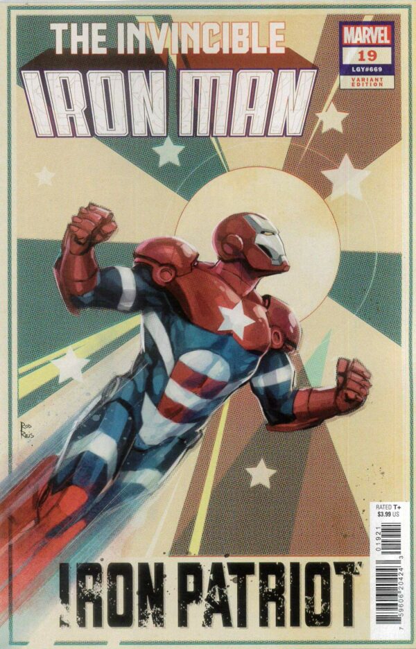 INVINCIBLE IRON MAN (2023 SERIES) #19: Rod Reis Iron Patriot cover B
