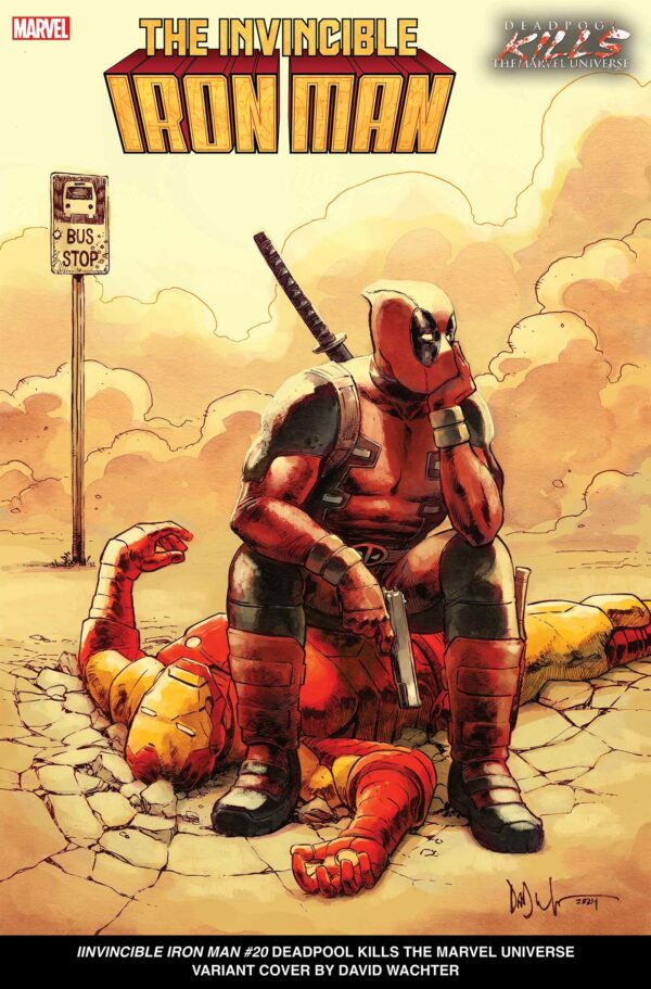 INVINCIBLE IRON MAN (2023 SERIES) #20 Dave Watcher Deadpool Kills The Marvel Universe cover B