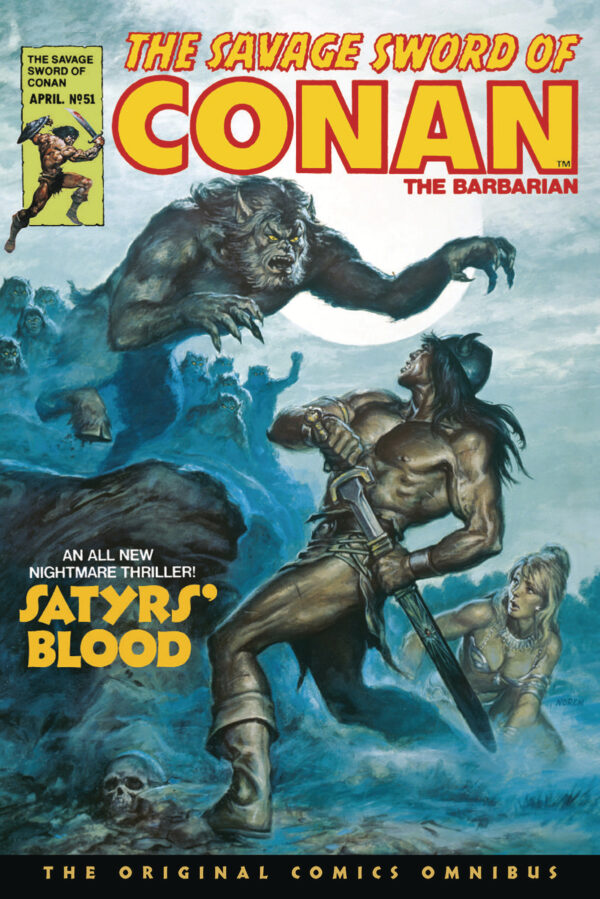 SAVAGE SWORD OF CONAN ORIGINAL COMICS OMNIBUS (HC) #4 #45-60 (Earl Norem SSOC #51 cover art Direct Market cover)