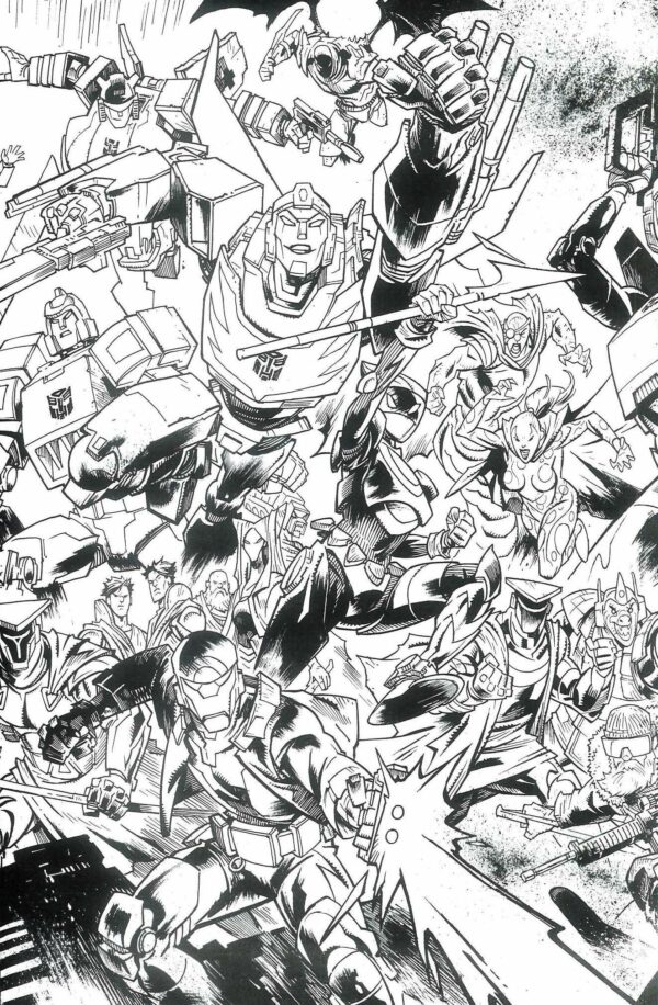 VOID RIVALS #10: Jason Howard B&W connecting Energon Universe Anniv cover G