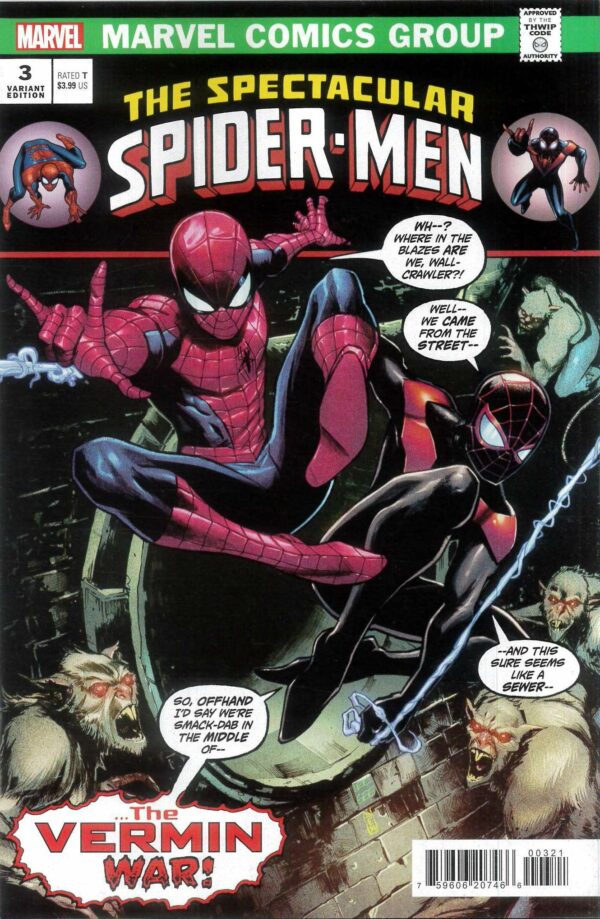 SPECTACULAR SPIDER-MEN #3: Lee Garbett Homage cover B