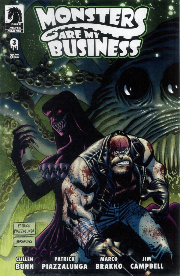 MONSTERS ARE MY BUSINESS & BUSINESS IS BLOODY #3: Patrick Piazzalunga cover A