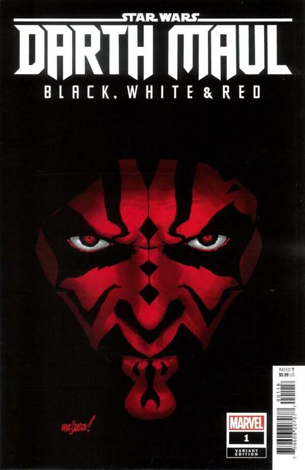 STAR WARS: DARTH MAUL BLACK WHITE & RED #1: David Marquez RI cover R