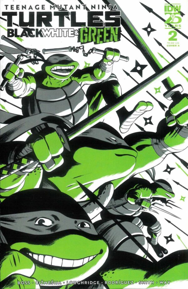 TMNT: BLACK WHITE & GREEN #2: Javier Rodriguez cover A
