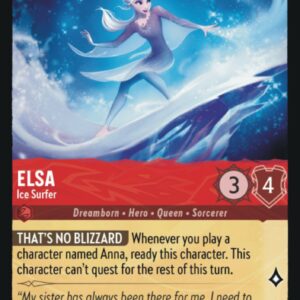DISNEY LORCANA SINGLE CARDS: FIRST CHAPTER #100: Elsa – Ice Surfer (Common 109/204: NM)