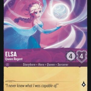 DISNEY LORCANA SINGLE CARDS: FIRST CHAPTER #102: Elsa – Queen Regent (Common 40/204: NM)