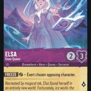 DISNEY LORCANA SINGLE CARDS: FIRST CHAPTER #105: Elsa – Snow Queen (Uncommon Foil 41/204: NM)