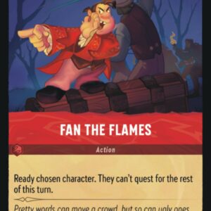 DISNEY LORCANA SINGLE CARDS: FIRST CHAPTER #111: Fan the Flames (Uncommon 131/204: NM)