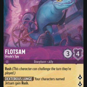 DISNEY LORCANA SINGLE CARDS: FIRST CHAPTER #117: Flotsam – Ursula’s Spy (Rare 43/204: NM)
