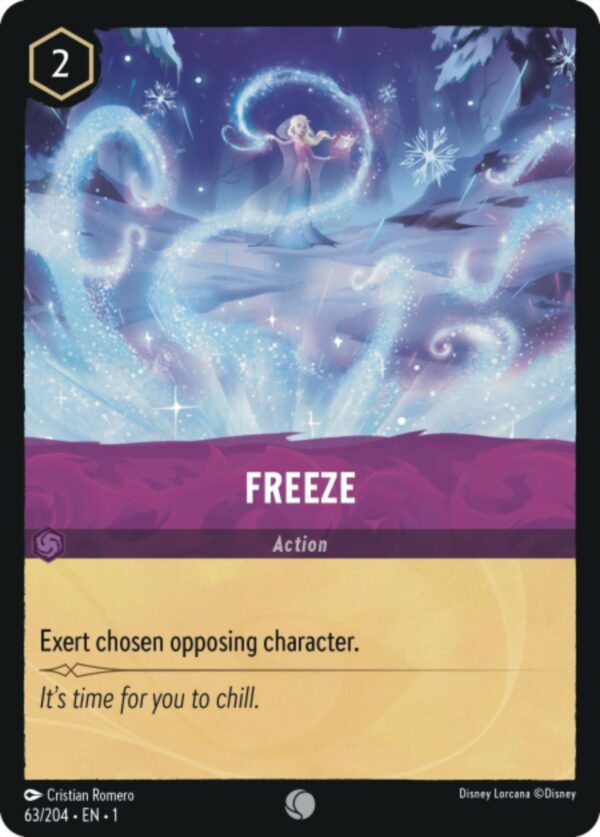 DISNEY LORCANA SINGLE CARDS: FIRST CHAPTER #123: Freeze (Common 63/204: NM)