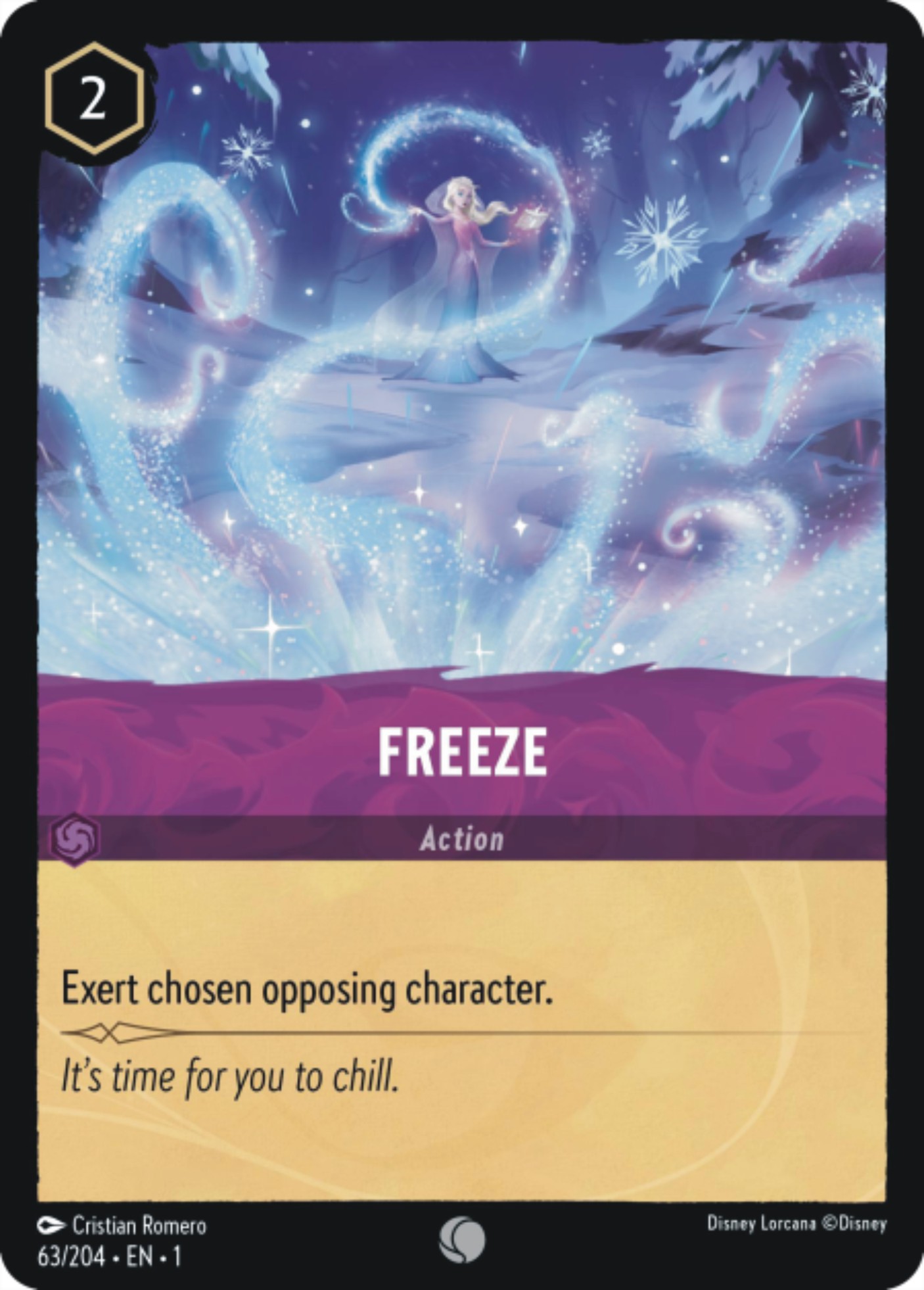 DISNEY LORCANA SINGLE CARDS: FIRST CHAPTER #124: Freeze (Common Foil 63/204: NM) DISNEY LORCANA SINGLE CARDS: FIRST CHAPTER #124: Freeze (Common Foil 63/204: NM)