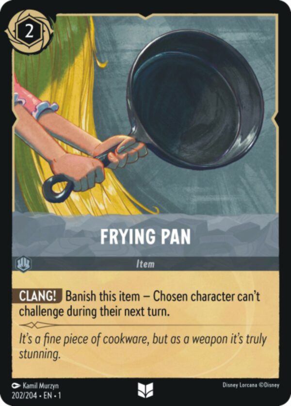 DISNEY LORCANA SINGLE CARDS: FIRST CHAPTER #127: Frying Pan (Uncommon 202/204: NM)