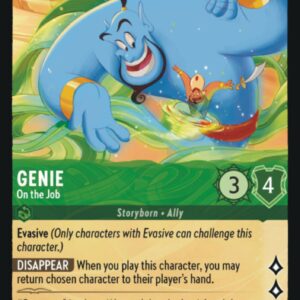 DISNEY LORCANA SINGLE CARDS: FIRST CHAPTER #134: Genie – On the Job (Super Rare Foil 75/204: NM) DISNEY LORCANA SINGLE CARDS: FIRST CHAPTER #134: Genie – On the Job (Super Rare Foil 75/204: NM)