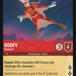 DISNEY LORCANA SINGLE CARDS: FIRST CHAPTER #141: Goofy – Daredevil (Common Foil 111/204: NM) DISNEY LORCANA SINGLE CARDS: FIRST CHAPTER #141: Goofy – Daredevil (Common Foil 111/204: NM)
